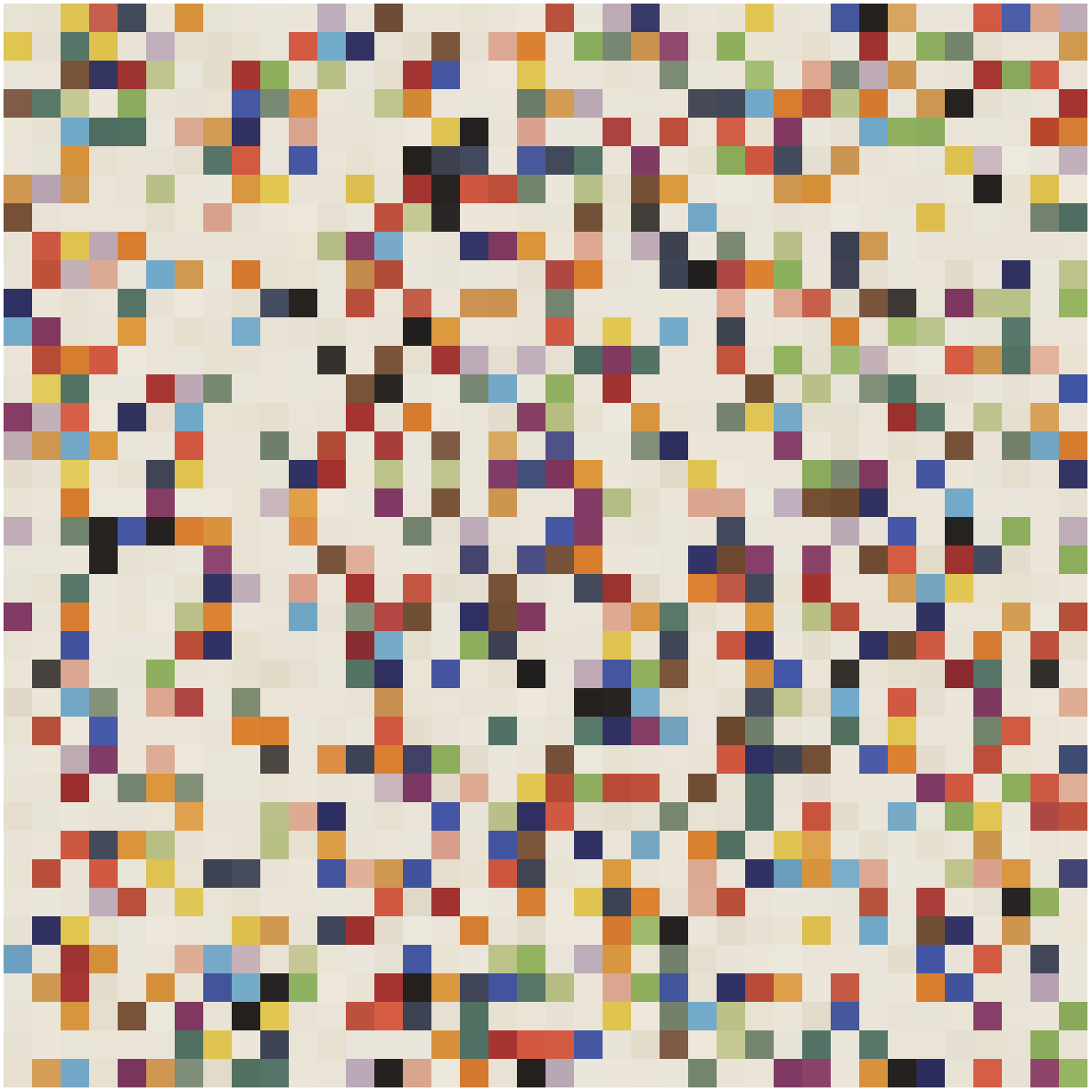 Spectrum Colors Arranged by Chance, after Ellsworth Kelly, v1.0