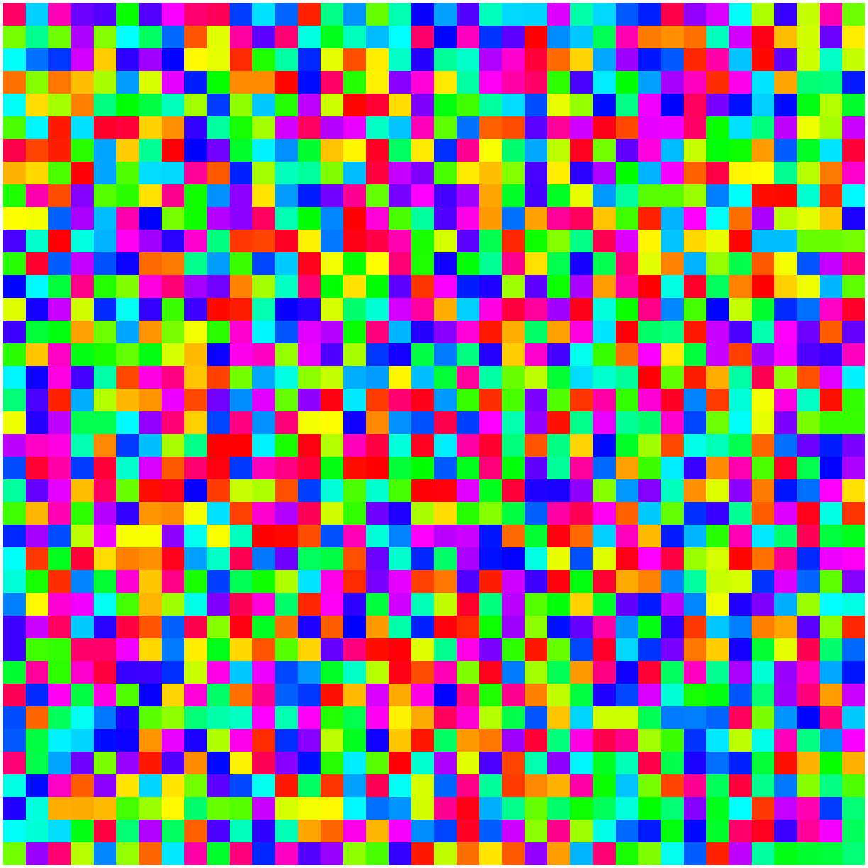 Spectrum RGB Colors Arranged by Chance v1
