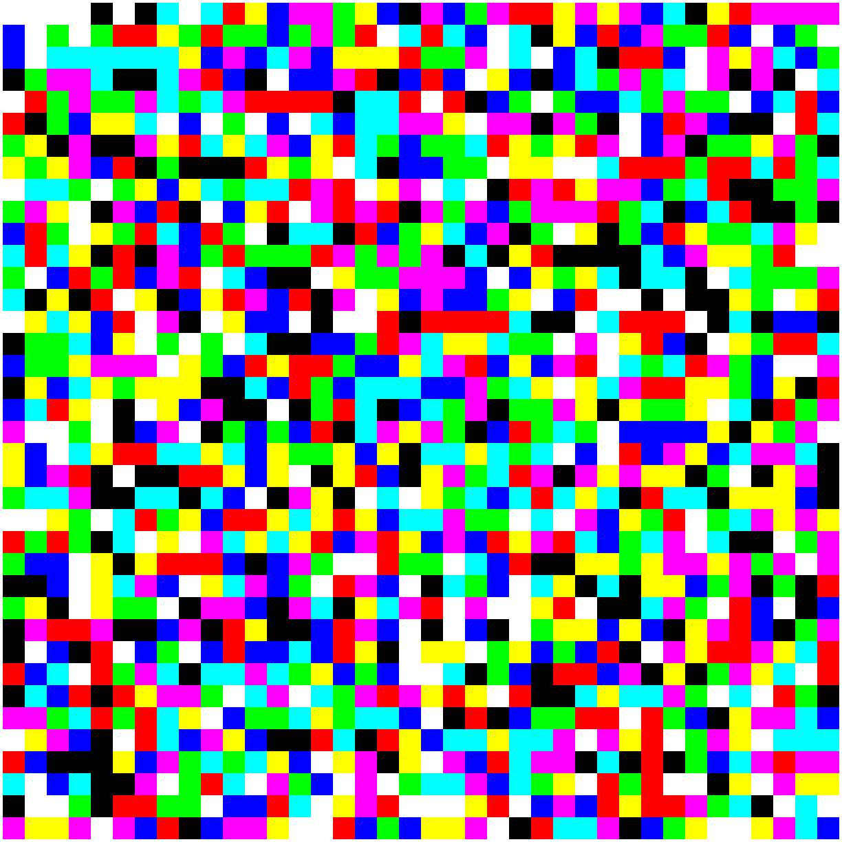 Spectrum RGB Colors Arranged by Chance v3