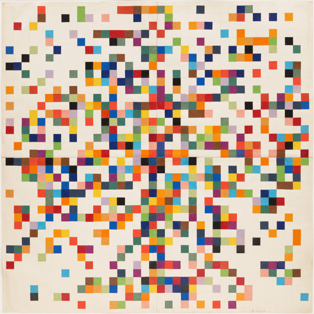 Ellsworth Kelly’s Spectrum Colors Arranged by Chance II, 2023 on the MOMA website
